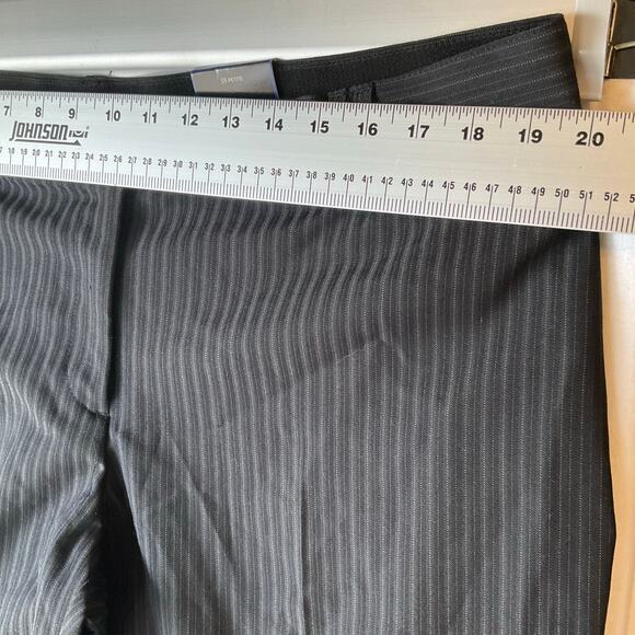 Avenue Women Formal Pants size 18 Petite Straight Leg Boot Cut Stripes Black - Picture 2 of 8